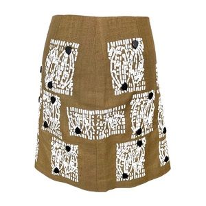 Per Se Tan Midi Skirt Size 4